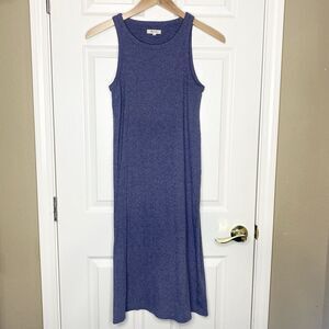 Madewell Womens Medium Westville Ribbed Knit Tank Midi Dress Dusty Orchid Purple
